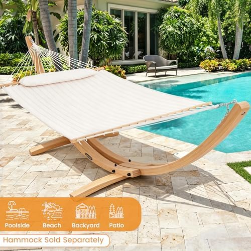 Lazy Daze 13 FT Hammocks Stand, Outdoor Arc Wood Hammock Stand