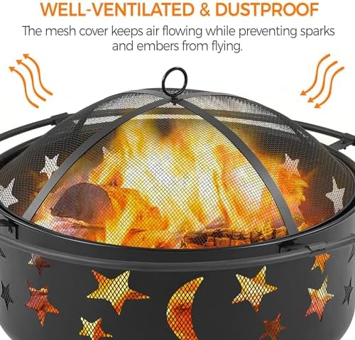 Yaheetech 30in Fire Pits for Outside Wood Burning Outdoor Fireplace