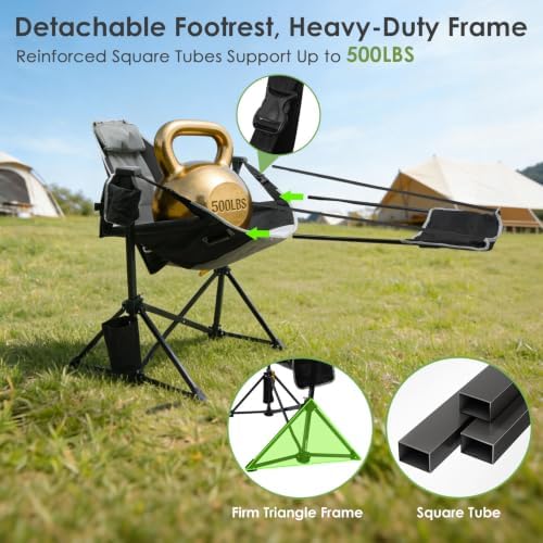 Suteck Hammock Camping Chair with Footrest,500LBS Rocking Chairs, 2Pack