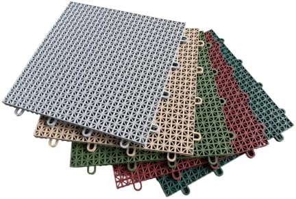 SnapLock DuraGrid 12"x12" Interlocking Deck Tiles, 40 Pack, Gray