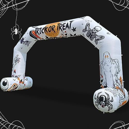 20ft Halloween Inflatable Archway with 250W Blower, Hexagon Inflatable Arch f...