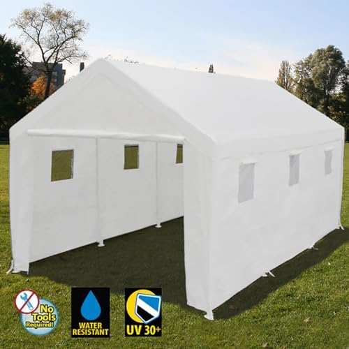 King Canopy Hercules with Enclosure Kit 10-Feet by 20-Feet, 2-Inch Steel Fram...
