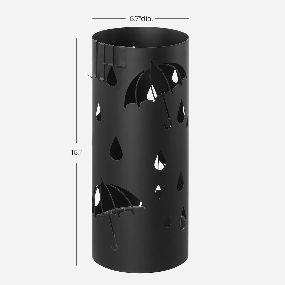 SONGMICS Umbrella Stand, Steel Round Holder Rack, 6.7 x 6.7 x 16.1 Inches