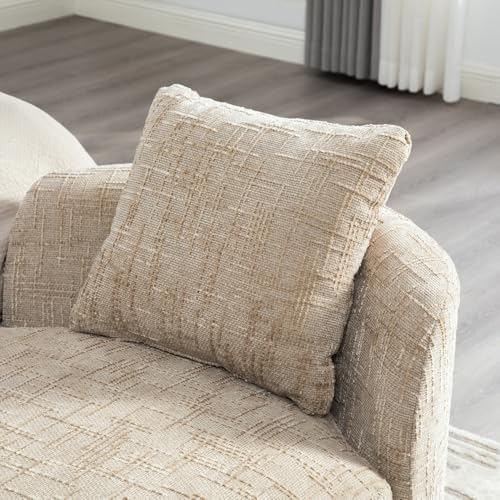 77.2" Chenille End of Bed Bench Chaise Lounge, Upholstered Bedroom Bench...