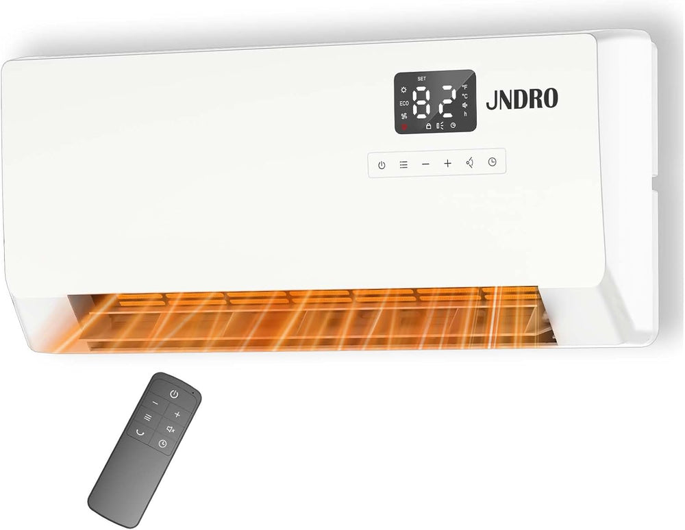 24-Inch Wall Mounted Electric Heater - 1500W Indoor Space Heater with LED Dis...