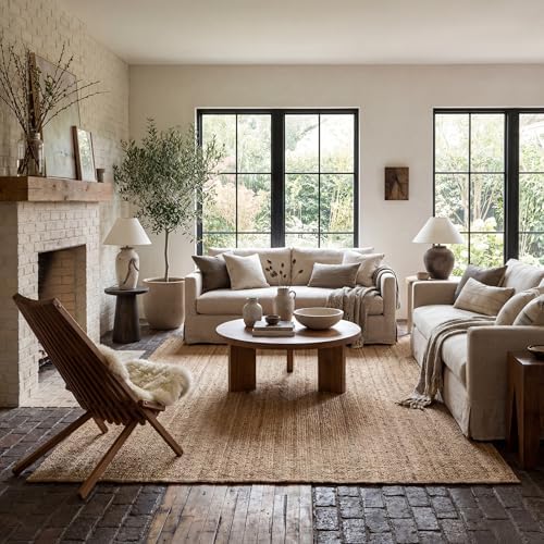 nuLOOM Rigo Off White Solid Flatweave Area Rug, 9' x 12'