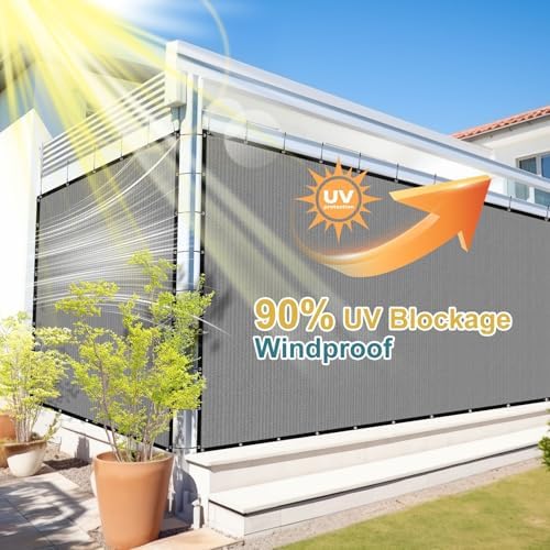 Shade&Beyond 90% Sun Shade Cloth with Grommets, 6' X 12' Pergola ...