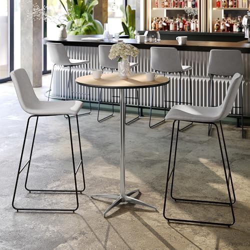 Flash Furniture Lars 30" Round Cocktail Table with 30" and 42"...