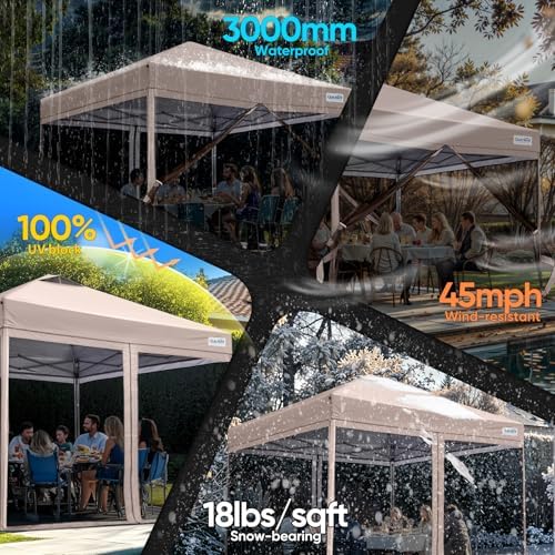 Quictent 10'x10' Pop up Screened Canopy Tent with Mosquito Netting
