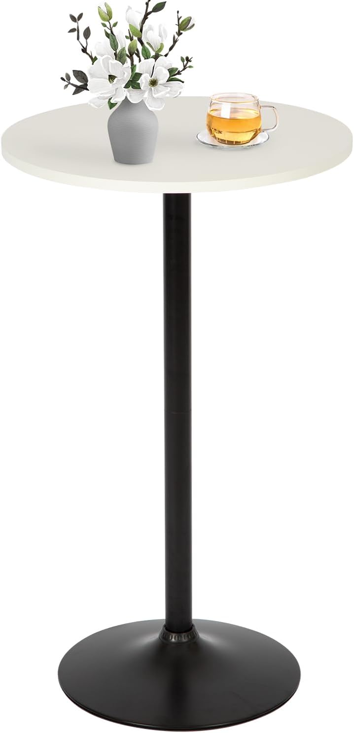 PayLessHere Bistro Bar Table 40 Inch Round Table Height Top Pub Table Cocktai...