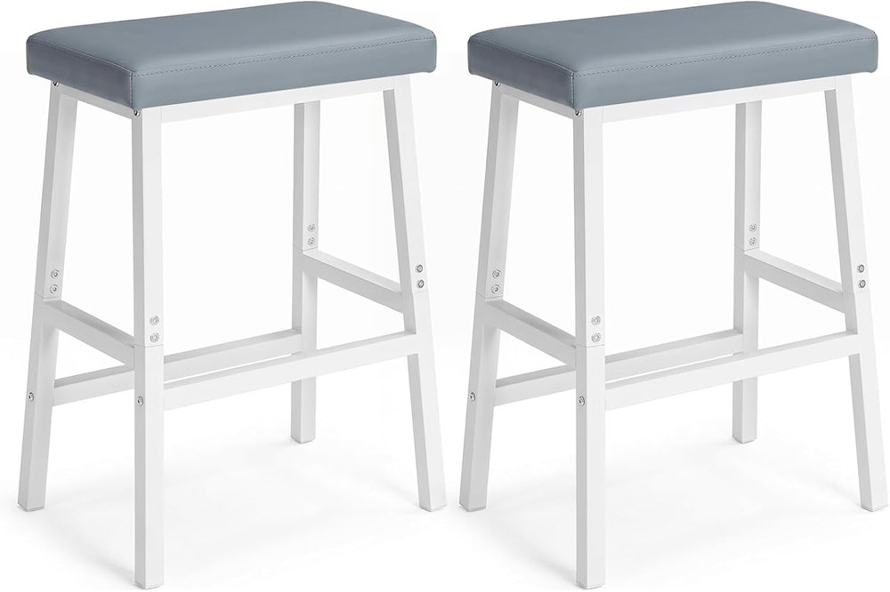 HOOBRO Bar Stools, Set of 2 Bar Chairs, Counter Height Bar Stools, 24 Inch Ba...