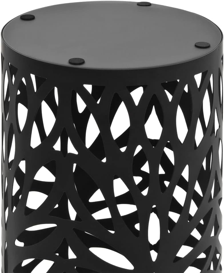 vidaXL Elegant Steel Umbrella Stand in Black - Durable Powder Coated Steel wi...