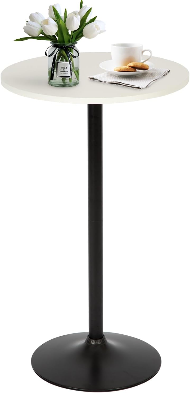 FDW Pub Table 40 Inch Height Cocktail Table Round Bistro Bar Table for Home a...