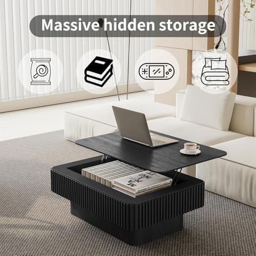 LKTART Lift Top Coffee Table for Living Room, Mid Century Modern Coffee Table...