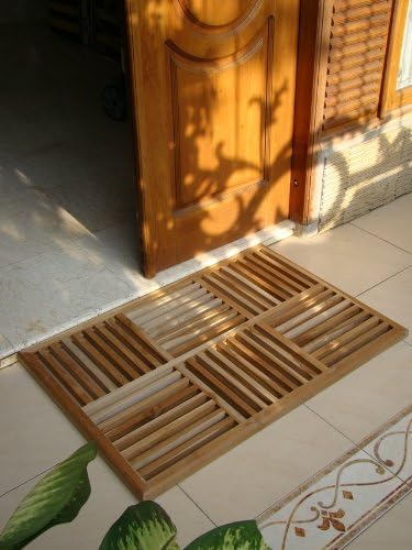 New Grade A Teak Wood 36"x24.5" Basket Weave Door/Shower/Spa/Bath F...
