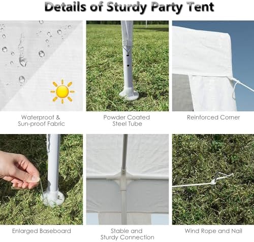 10x30 FT Party Tent, Outdoor Wedding Tents for Parties, Canopy Event Tent Wit...