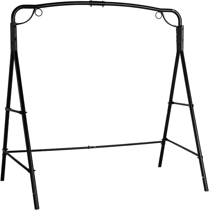 VINGLI Heavy Duty Porch Swing Stand, 660 LBS Steel Frame, Black