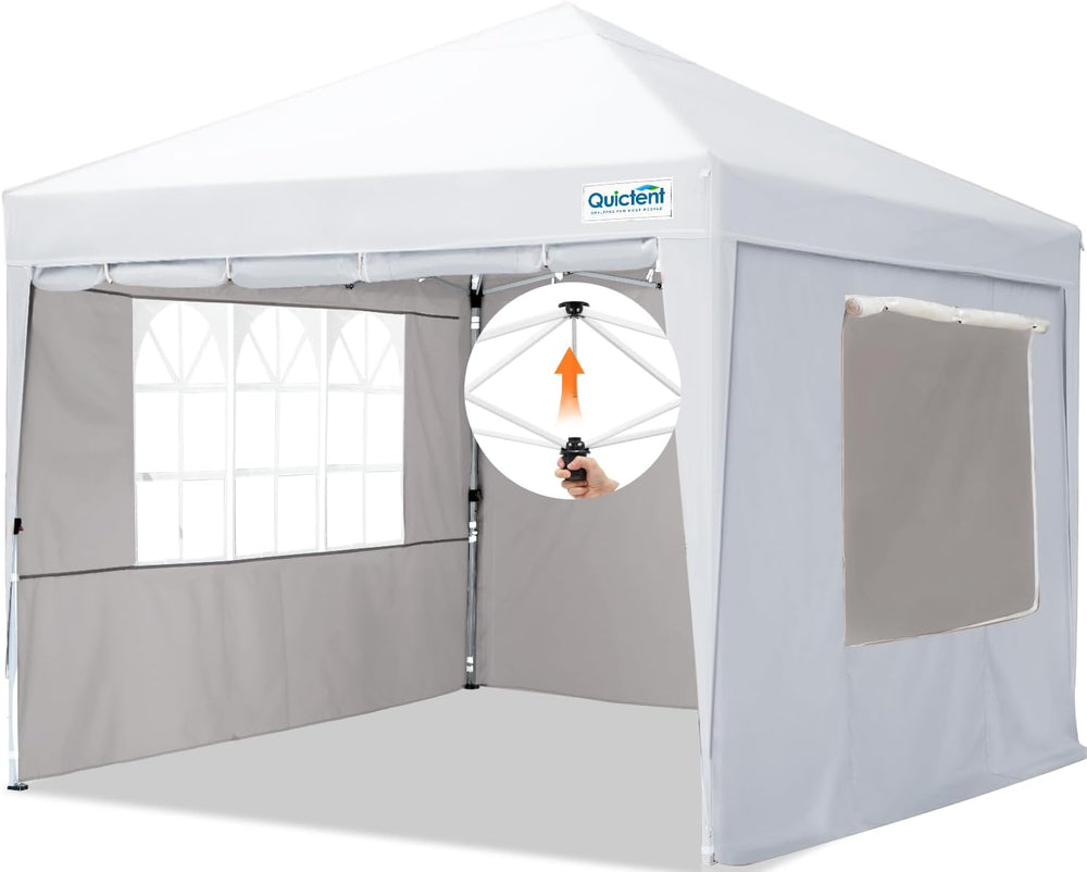 Quictent Pop up Canopy Tent 10'x10' with 4 Detachable Window Sidewalls