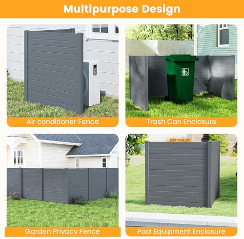 GIANTEX No-Dig Air Conditioner Fence, 2 Panels, 48''W x 48''H...