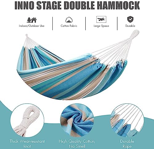 INNO STAGE Extra Large Double Hammock with Tree Straps, Carry Bag