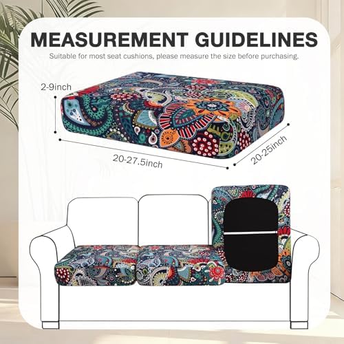 hyha 8Pcs Patio Cushion Covers, Stretch Outdoor Couch Cushion Covers