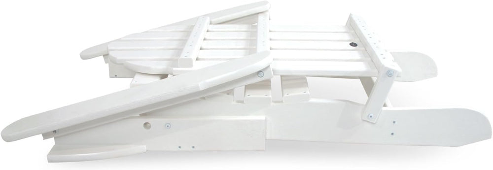 POLYWOOD AD5030WH Classic Folding Adirondack Chair, White 35.7 x 29 x 35.7 in...