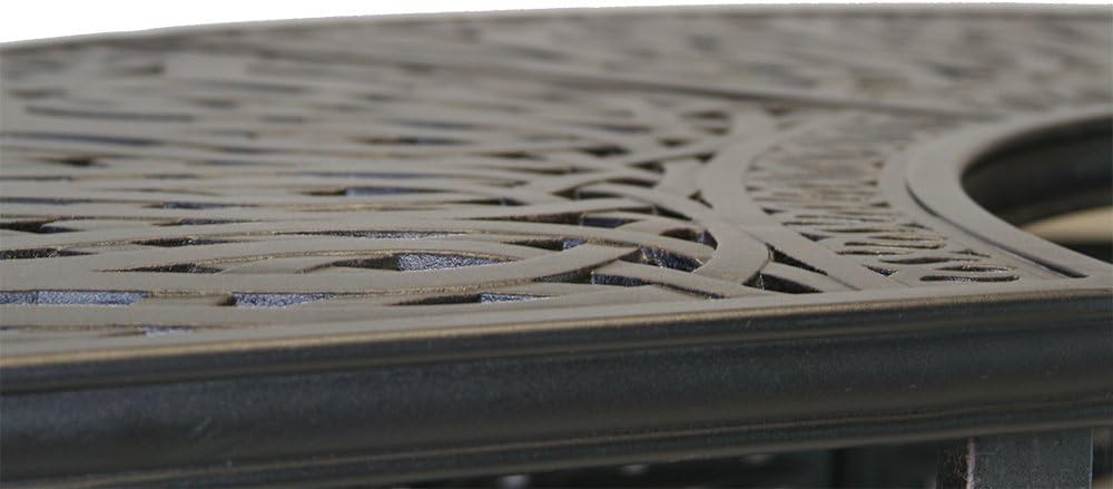 Dijkoo theWorldofpatio Elizabeth Cast Aluminum Powder Coated Party Bar Table ...