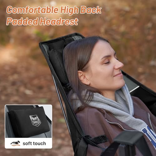 Timber Ridge Hammock Camping Chair with Adjustable Backrest, Heavy Duty Foldi...