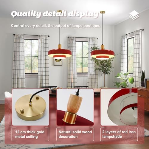 Mid-Century Pendant Light Kitchen Island Chandelier Light Fixture Vintage Sma...