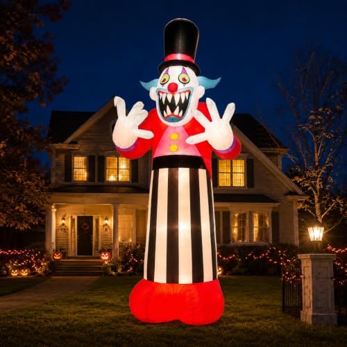 11FT Giant Halloween Inflatables Clown Ghost Outdoor Decorations, Giant Blow ...