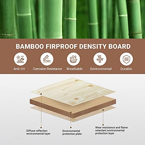 KingCamp Bamboo Folding Table Camping Table with Large Storage Bag Adjustable...