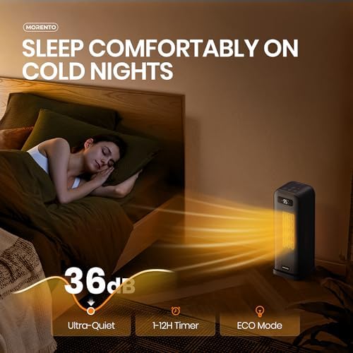 MORENTO Space Heaters for Indoor Use, Smart Space Heater, Wi-Fi & Voice C...