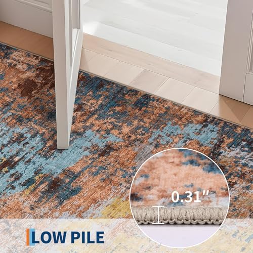 GarveeHome Abstract Area Rugs 5x7 Ultra-Soft Modern Indoor Carpet Yellow