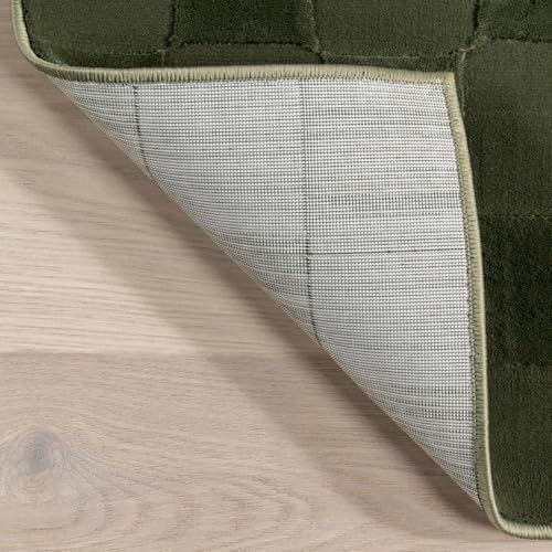 nuLOOM Alaiya Green Checkered Washable Area Rug, 4' x 6'