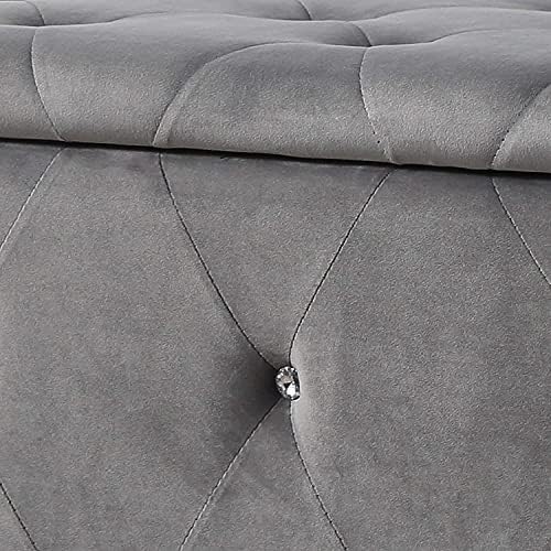 AC Pacific Glam 38 Inches Storage Ottoman Bench for Entryway, Hallway, Living...