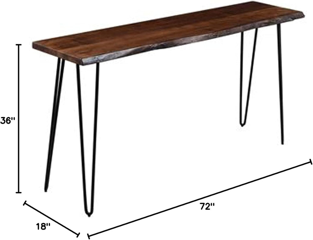 Jofran Nature's Edge 72" Farmhouse Dining Table - Solid Wood Counter...