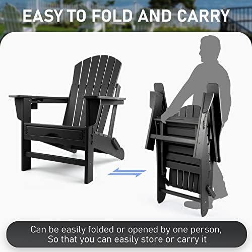 FUNBERRY Oversized Adirondack Rocking Chair, Porch Rocker 400LBS