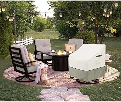 Outdoor Swivel Chair Covers 2 Pack,100% Waterproof Heavy Duty Outdoor Chair C...