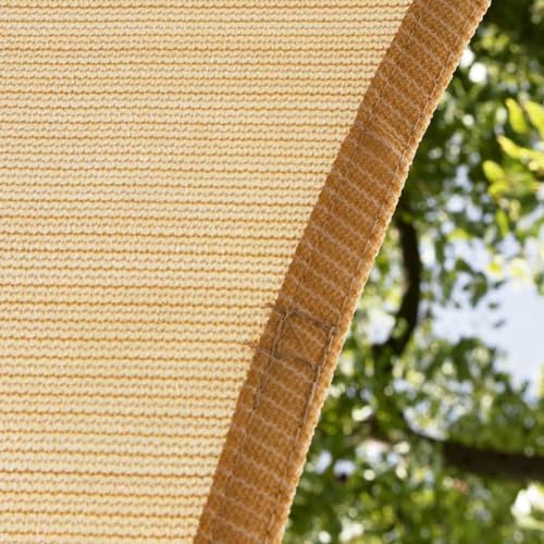 Amgo 12' x 16' Beige Rectangle Shade Sail, UPF50+ Heavy Duty Sun Shad...