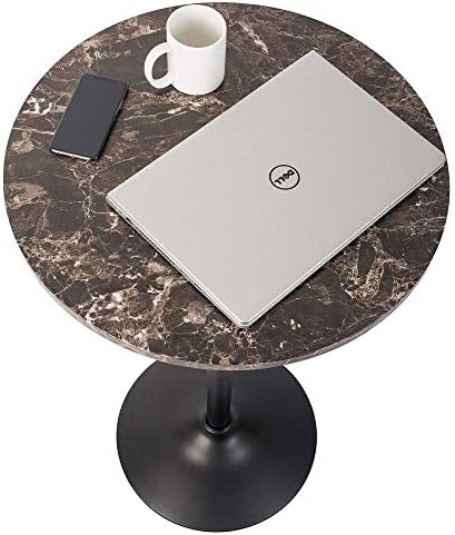 Pearington Lucia Round Cocktail Bar, Pub, and Bistro Table with Faux Marble T...