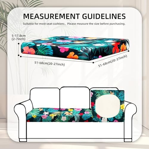 8 Pcs Outdoor Cushion Covers, Patio Sofa Cushion Covers Replacement