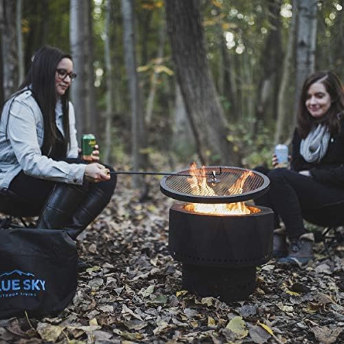 Blue Sky Outdoor Living Ridge Portable Fire Pit, Smokeless Fire Pit with Spar...