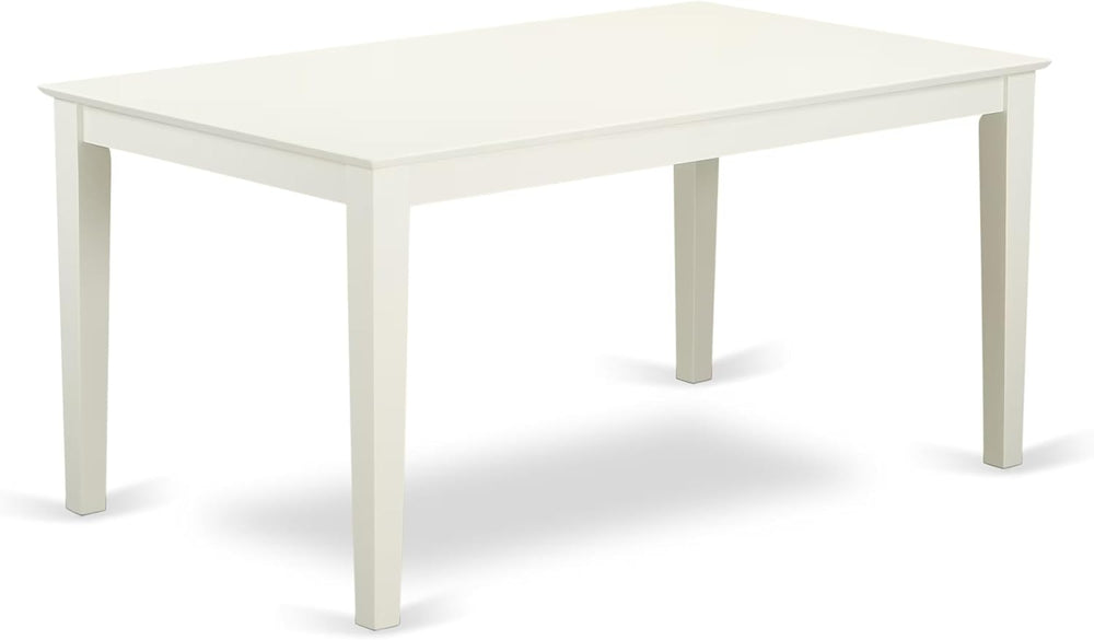 East West Furniture CAT-LWH-S Capri Dining Table - a Rectangle Wooden Table T...