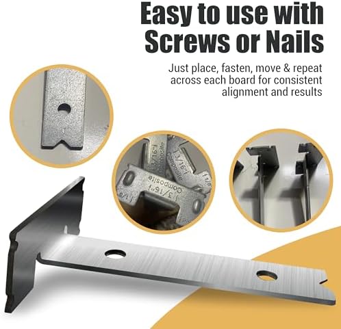 Steel Deck Spacing and Fastening Tool 3 Pack for Use with 5-1/2 Inch Deck Boa...