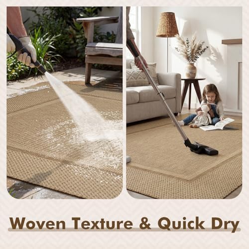 MontVoo-Outdoor Rug-Patio Rug 5x7 ft Polypropylene Indoor Outdoor Rugs Outdoo...