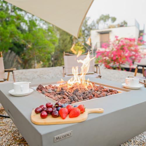 Westport Concrete Fire Pit 34" x 34" Outdoor Patio Firepit Includes...