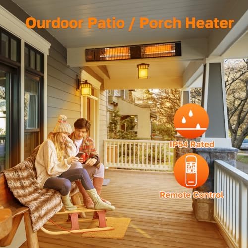ThermoMate Infrared Electric Patio Heater, 3000W Carbon Fiber Heating for Out...