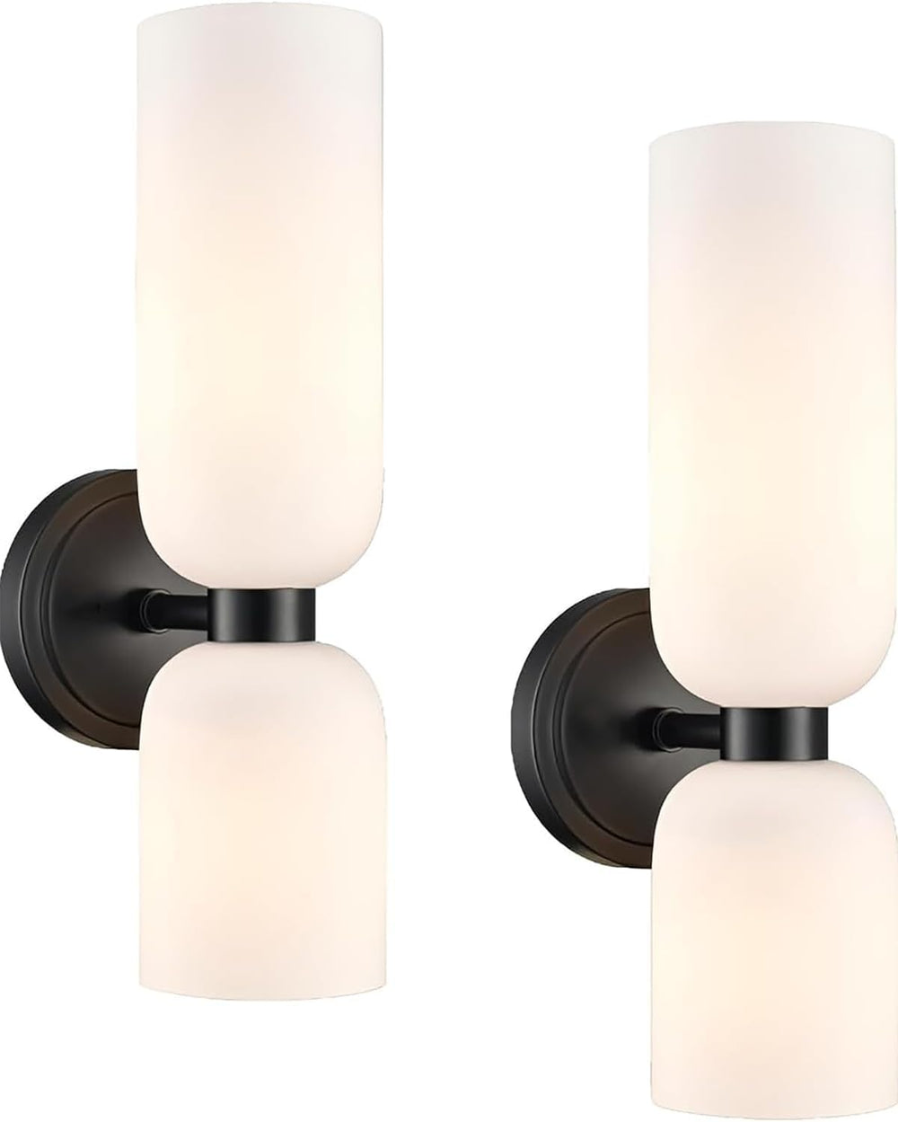 Bathroom sconces Set of 2 mid-Century Modern Light Vanity sconces Fixture Mil...