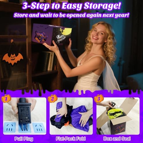 Danxilu 12FT Gaint Halloween Inflatable Floating Witch Outdoor Decoration