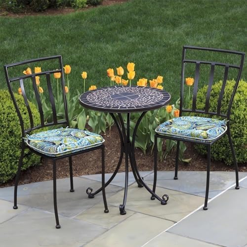 DYTXIII Set of 2 Outdoor Chair Cushions with Ties,Water Repellent Patio Chair...